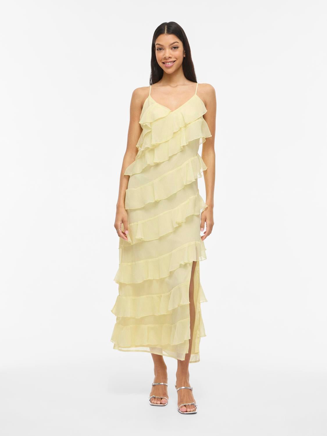VILUNA Midi Dress - Pastel Yellow - VERO MODA & VILA Bergvik